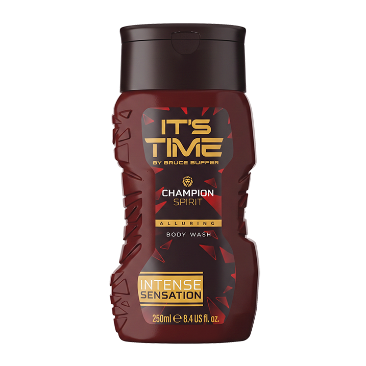 A single bottle of IT'S TIME Champion Spirit Body Wash.