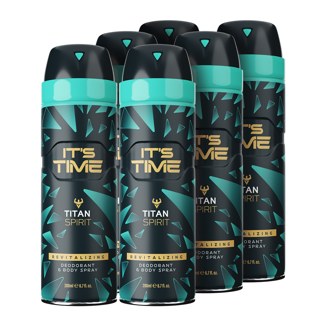 IT'S TIME Titan Spirit Revitalizing Deodorant & Body Spray (6-Pack)