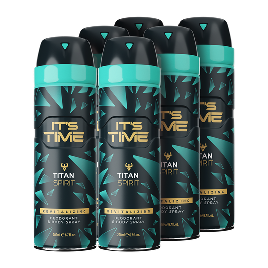 IT'S TIME Titan Spirit Revitalizing Deodorant & Body Spray (6-Pack)