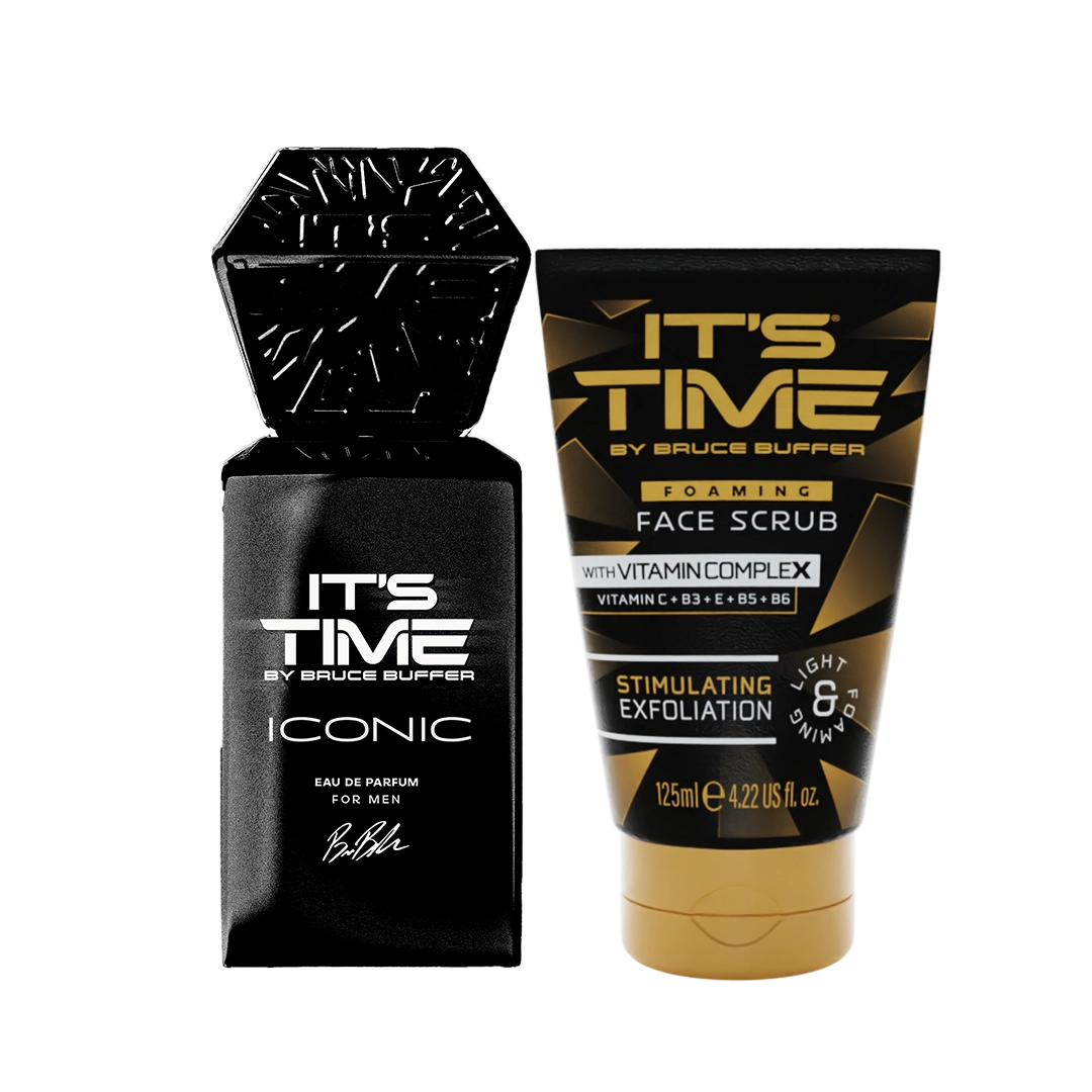 The Iconic Cage-Ready Bundle by IT'S TIME featuring the ICONIC Eau de Parfum and Foaming Face Scrub.