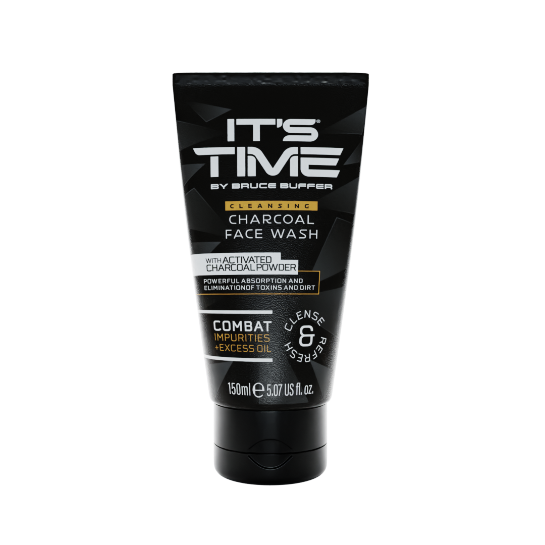 IT'S TIME By Bruce Buffer Charcoal Face Wash With Activated Charcoal