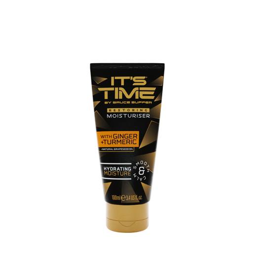 IT'S TIME By Bruce Buffer Restoring Face Moisturiser With Ginger And Turmeric + Natural Grapeseed Oil